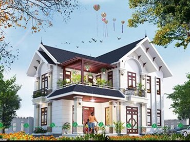 Xây dựng biệt thự 2 tầng mái thái ở Vĩnh Hưng, Hoàng Mai, Hà Nội