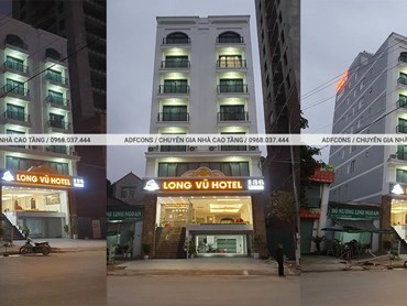 Toàn cảnh công trình khách sạn 9 tầng anh Đức - Lạng Sơn