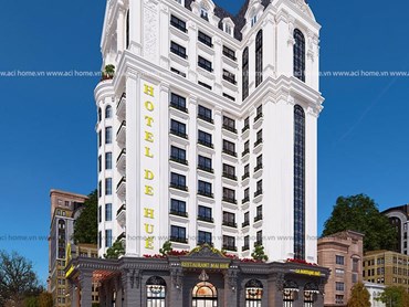Mẫu khách sạn tân cổ điển 13 tầng - 500m2